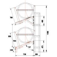 Dikey Beşik/Cradle SOLAS OCEANO için,2-sıra, 6-25(A), 6-35(B)