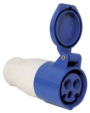 Fiş,Dişi,Kapaklı,16A 220-240V,Mavi