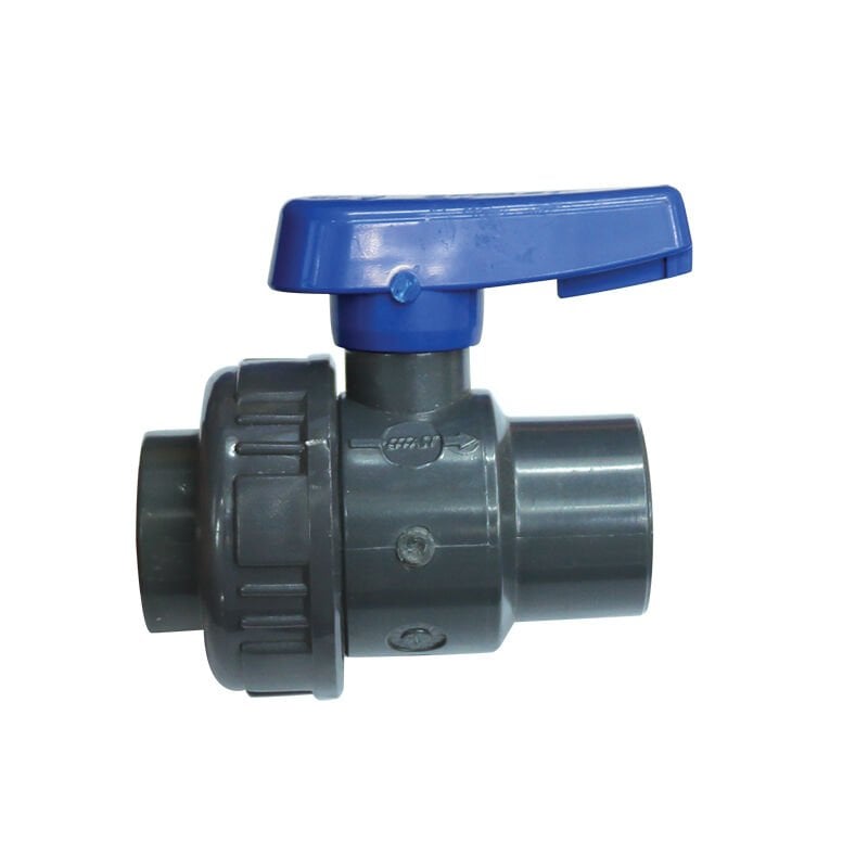 Ball Valve 3/4'', Single Union BSPT, Plastic, Grey