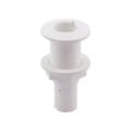 Thru-Hull Fitting 1'', w/Hose Barb Ø25mm, White