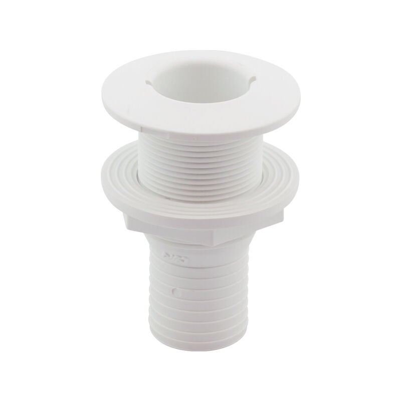 Thru-Hull Fitting 1 1/2'', w/Hose Barb Ø38mm, White