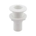 Thru-Hull Fitting 1 1/2'', w/Hose Barb Ø38mm, White