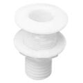 Thru-Hull Fitting 1 1/2'', w/Hose Barb Ø32mm, Thread L.55mm, White