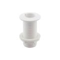 Thru-Hull Fitting 1 1/4'', L98mm, White