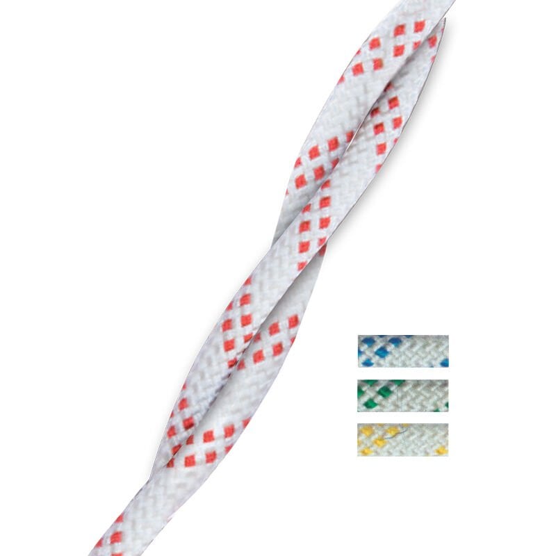 CABO SEYİR HALATLARI, ''Halyard'', Çap. 6mm, Beyaz üstü Yeşil Örgü