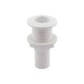 Thru-Hull Fitting 1 1/4'', w/Hose Barb Ø32mm, White