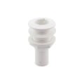 Thru-Hull Fitting 1 1/4'', w/Hose Barb Ø32mm & Washer, White, ISO
