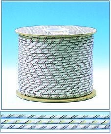 CABO SEYİR HALATLARI, ''Halyard'', Çap. 6mm, Beyaz üstü Kırmızı Örgü