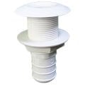 Thru-Hull Easy Mount 3/4'', for Hose Ø20mm, White