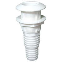 Thru-Hull Easy Mount 1 1/4'', f/Hose Ø28/35mm, White