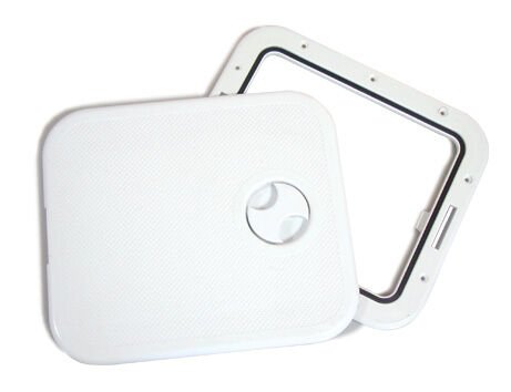 Endüstriyel Geçiş Hatchi Ayrılabilir Kapaklı, 316x360mm, Beyaz