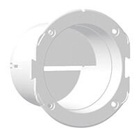 Ventilator Connector, Straight, Ø76mm, White