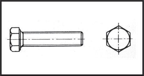 Altı Köşe Civata  8X50 Mm Aısı 316 Dın 933