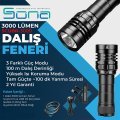 SONA Fener SCUBA-3000, 3000 Lümen