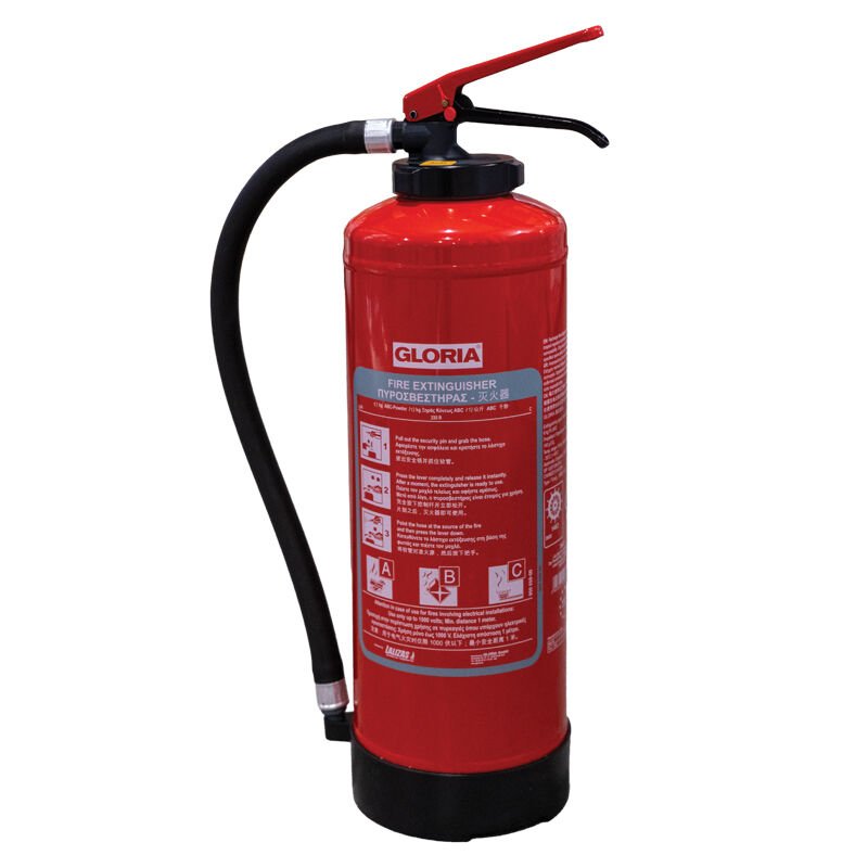 LALIZAS Yangın Söndürücü Kuru Toz,12kg,Kartuş Operated,Duvar Braketli,SOLAS/MED(EN,GR, CN)