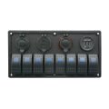 Rocker Switch Panel with LED, 12V/24V, (8 Rockers)