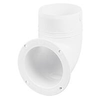 Ventilator Connector, Elbow, Ø102mm, White