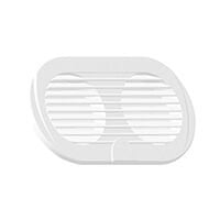 Vent. Shaft Grilles, Double, Ø3'', 195x105mm, White