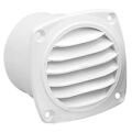 Ventilation Shaft Grilles w/Gasket Ø65-70mm, White