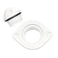 Drain Socket w/Plug, Oval w/2 Holes, 48x36mm, White