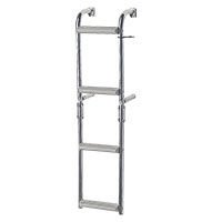 Foldable Ladder,Inox 316,1+2 steps,for narr.transom,90⁰