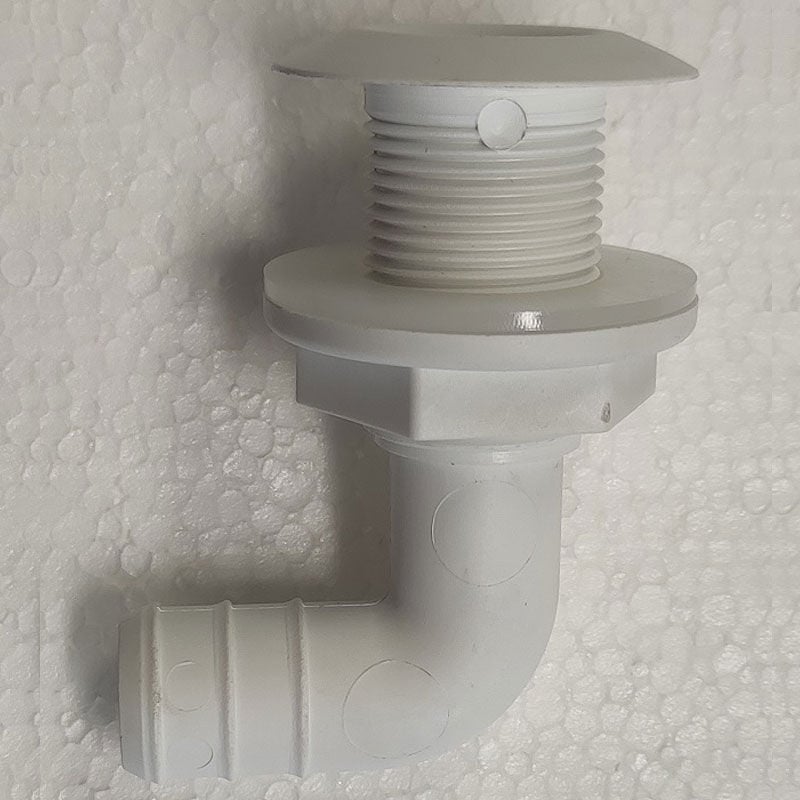 Bulk Packaging for OEM, Thru-Hull Elbow 90°, for Hose Ø20mm, White, ISO
