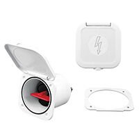 Case w/Battery Switch 100A, w/Watertight Lid, Cream