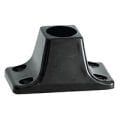 Rectangular Socket 90°, f/Tube Ø22mm, Plastic, Black