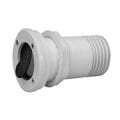 Thru-Hull Ø55mm w/Non-Ret.Valve, f/Hose Ø50mm,White