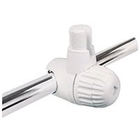 Antenna Bracket for Rail Ø18-27mm, Plastic, White