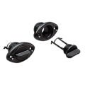 Drain Socket, w/Captive Plug, Oval 54x33mm, Black
