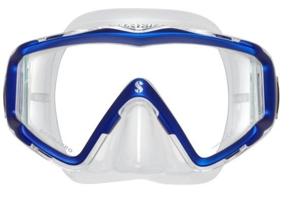 Crystal Vu Şeffaf Silikon Mavi Maske