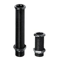 Thru-Hull Stand. Flange, 1'',Int.Ø25mm, L155mm, Black