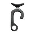 Hook for Fender, on Ø20-22mm Rail, 85x38mm, Black