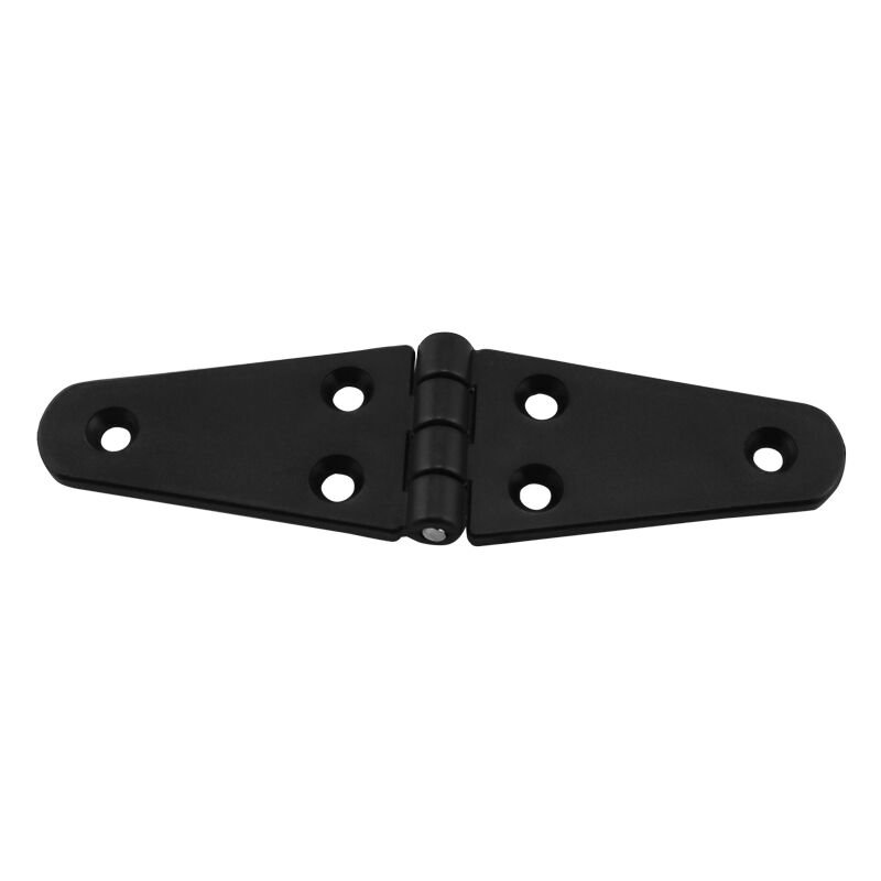 Hinge Polyamide, Double Oval, 145x40x4.5mm, Black