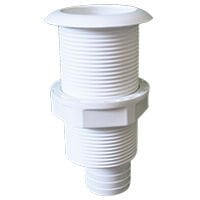 Thru-Hull 1 ½'', w/Displaced Hose Barb, Ø31mm, L87, White