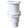 Thru-Hull 1 ½'', w/Displaced Hose Barb, Ø31mm, White