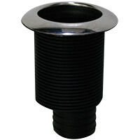 Thru-Hull 1 ½'' w/Displ.HoseBarb Ø31mm Inox Fl. L117mm