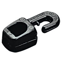 Snap Hook w/Eye Ø9x38mm, f/Ø6mm Cord, Polyam. Black