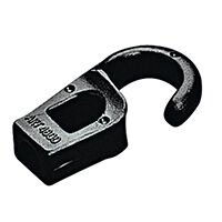 Snap Hook w/Eye Ø9x40mm, f/Ø6mm Cord, Polyam. White